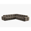 ECKSOFA Lisa aus Samt hellbraun 5 Sitzplätze - Hellbraun, Textil (310/310cm) - Micadoni