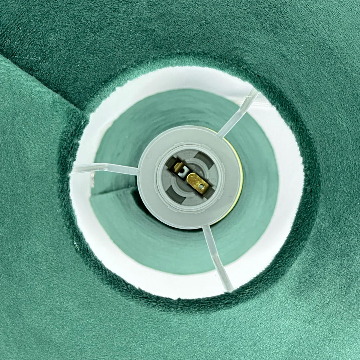 TISCHLAMPE - Dunkelgrün, Textil/Metall (30/30/47cm) - Relaxdays