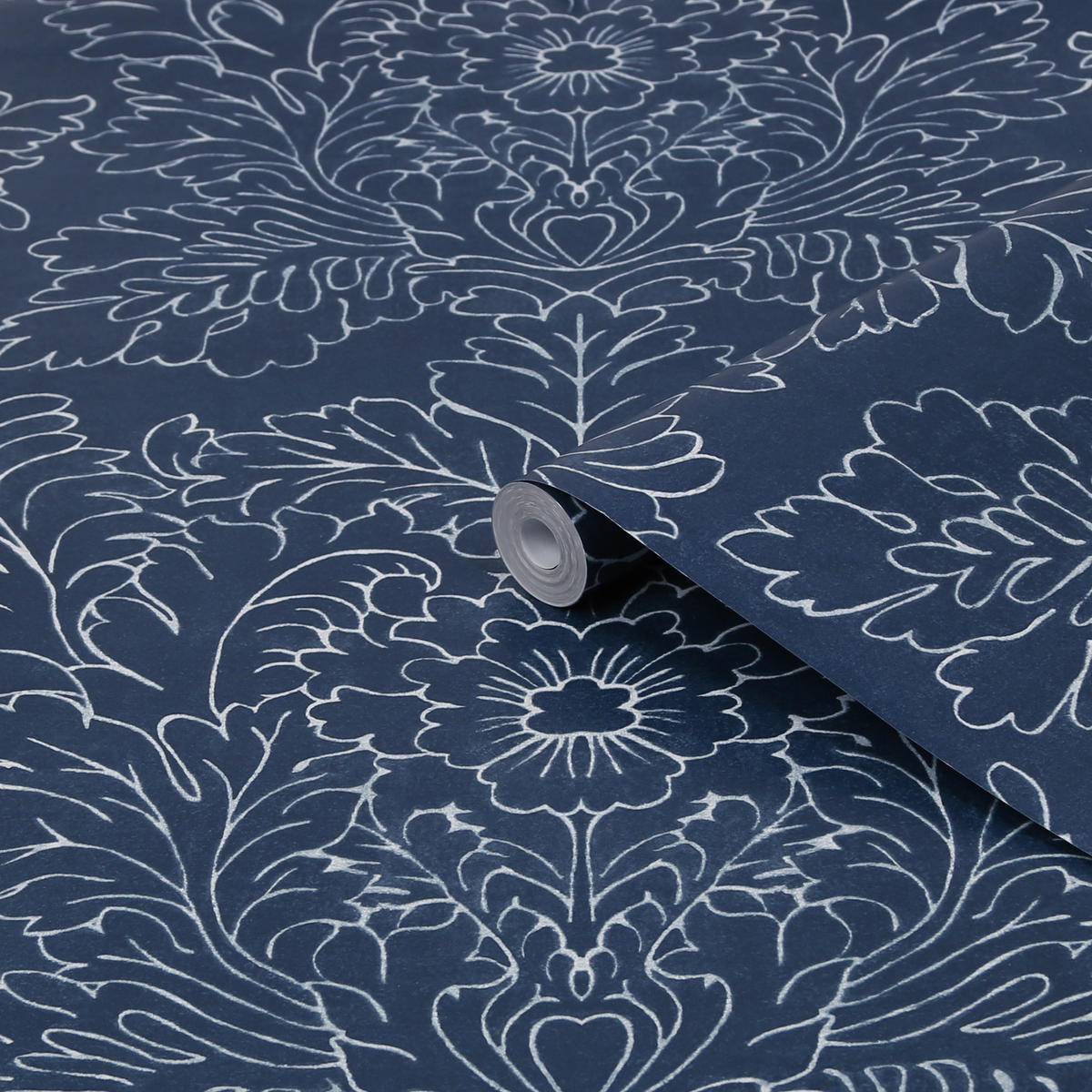 VLIESTAPETE Silchester Midnight Seaspray Blau | Dunkelblau | Blätter | 10mx52cm - Blau, Papier/Kunststoff (52/1000cm) - Graham & Brown