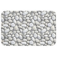 WC PŘEDLOŽKA Kameny - šedé - oválné 80x50 cm - světle šedá, textil/plast (80/1cm) - OnlyWow