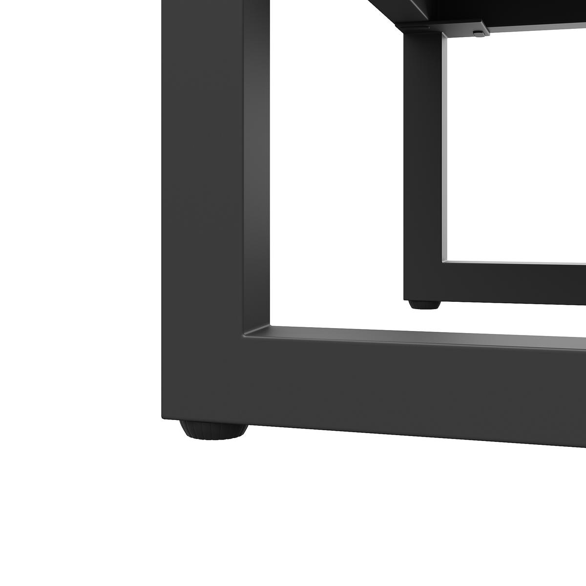 GARTENMÖBEL 122x60x78cm grau aus Metall und Glas, mit Kissen - Grau, Metall - Modfu