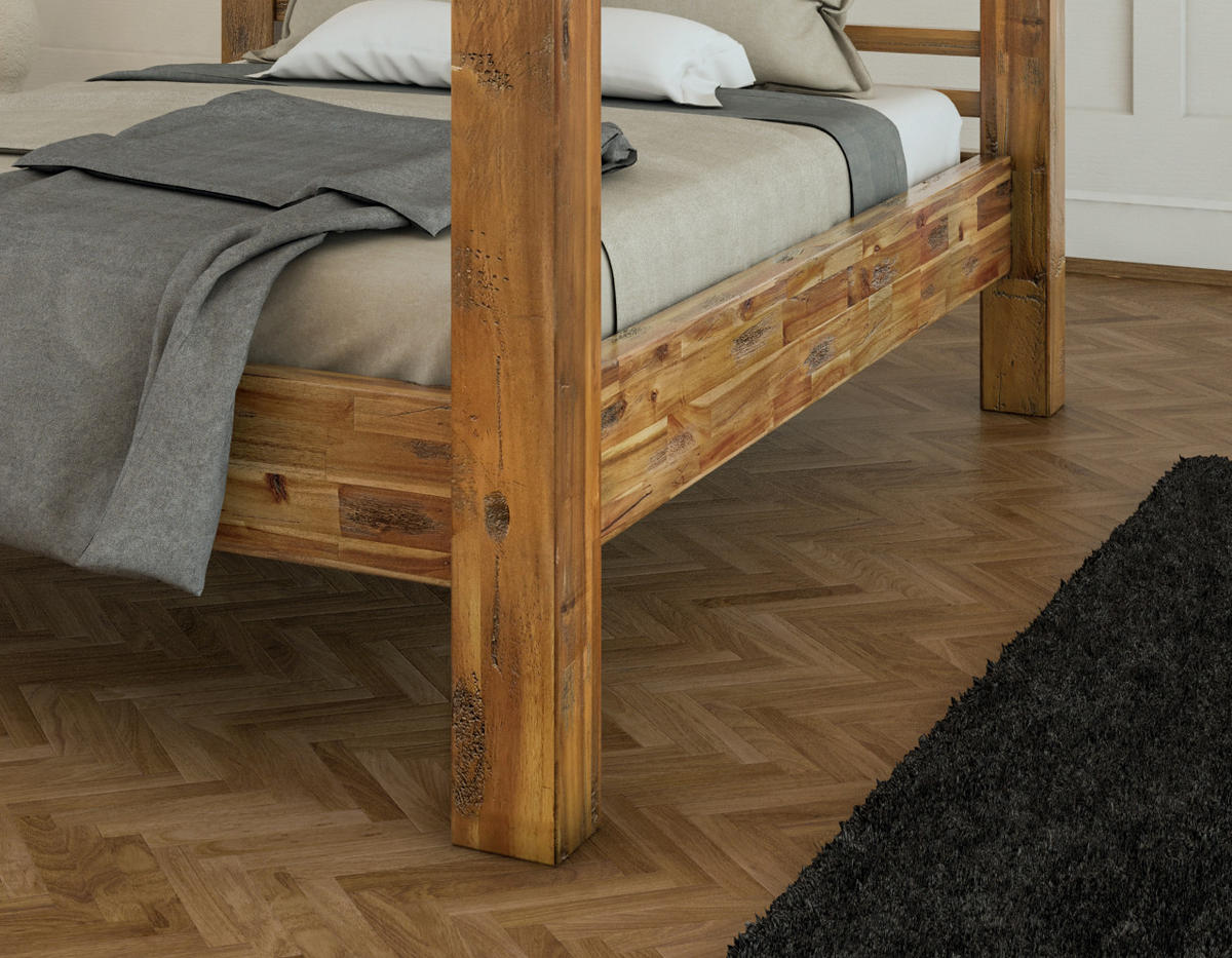 HIMMELBETT BELLA - Beige/Naturfarben, Akazienholz/Holz - SAM