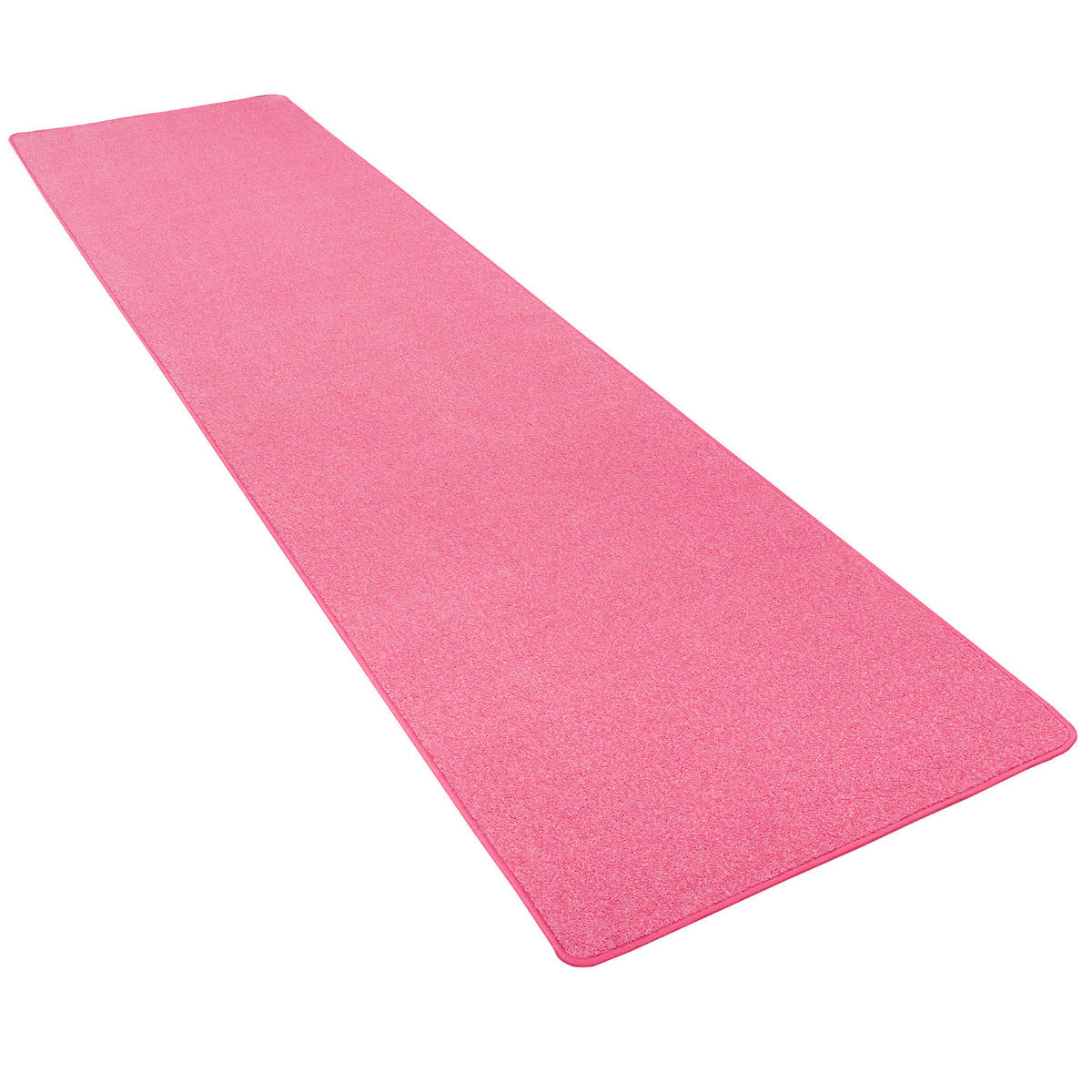 TREND VELOURS LÄUFER TEPPICH JOY - Rosa, Textil (100/100cm) - Snapstyle