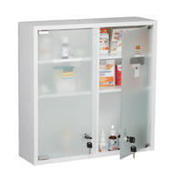 MEDIZINSCHRANK - Multicolor, Glas/Metall (52.5/53/15.5cm) - Relaxdays