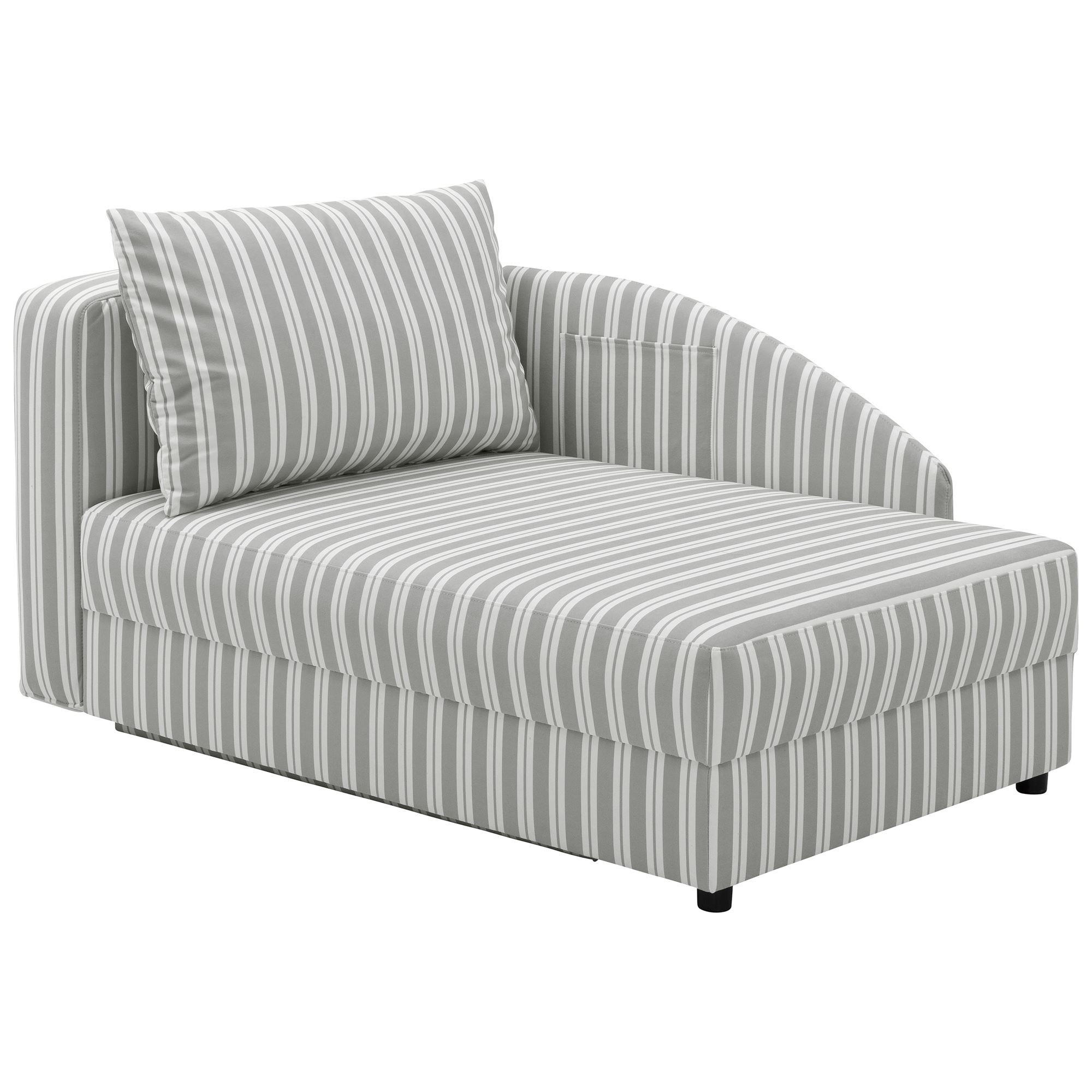 RECAMIERE Armlehne links Kalila Flachgewebe hellgrau - Hellgrau, Kunststoff (154/86/93cm) - 58aufmkessel