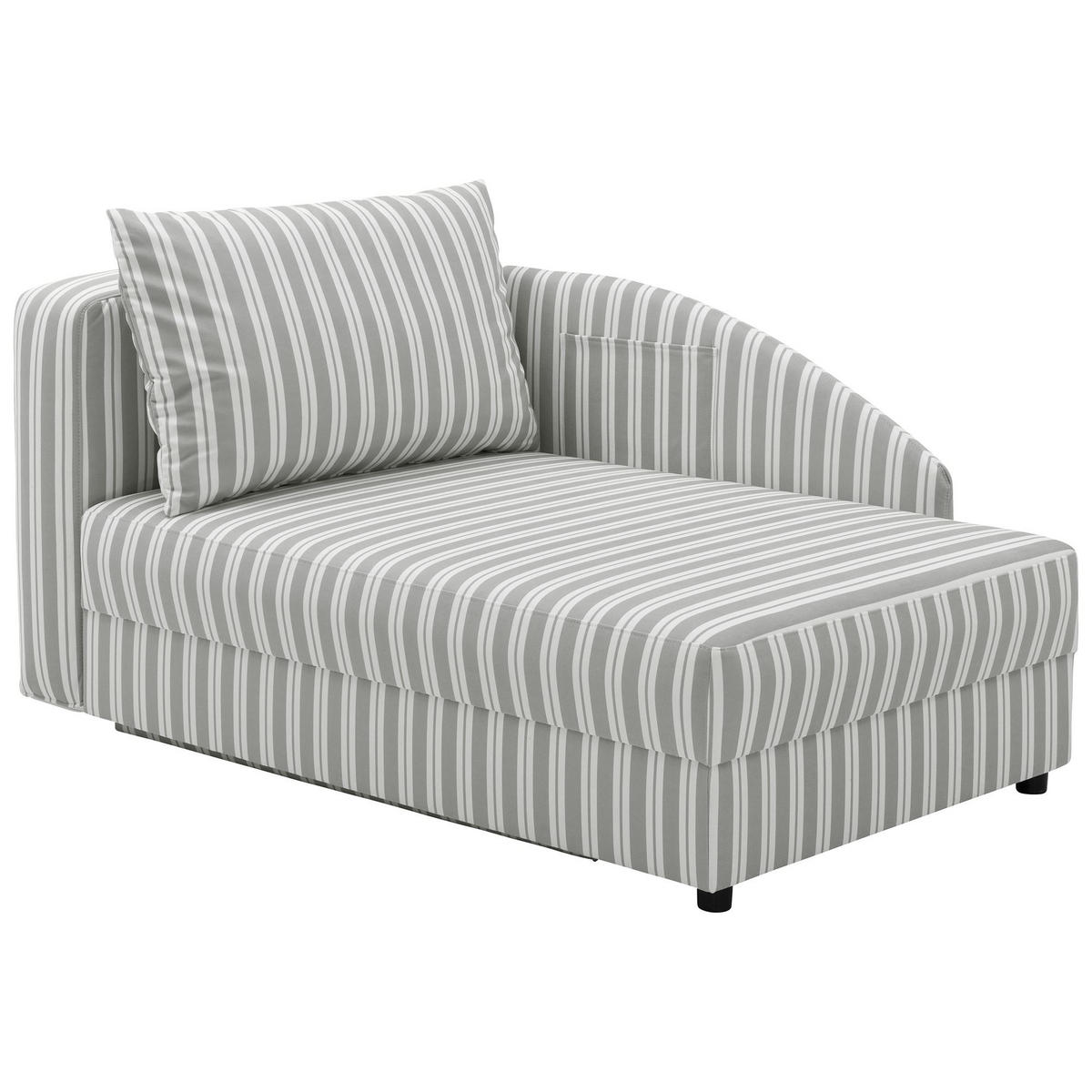 RECAMIERE Armlehne links Kalila Flachgewebe hellgrau - Hellgrau, Kunststoff (154/86/93cm) - 58aufmkessel