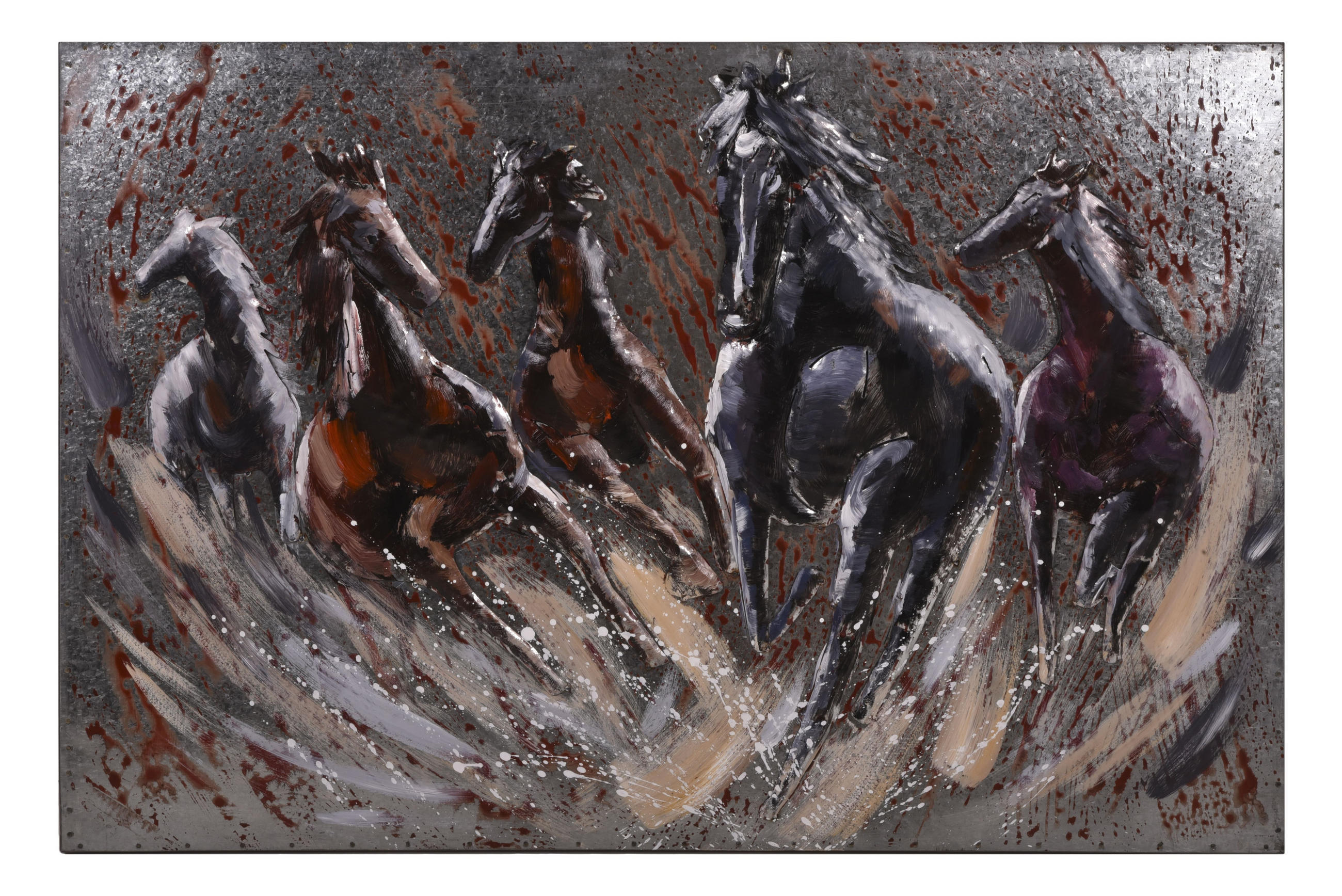 3D-METALLBILD Fury Stahl Grau 5x80x120cm - Grau, Metall (80/5cm) - DELUKE