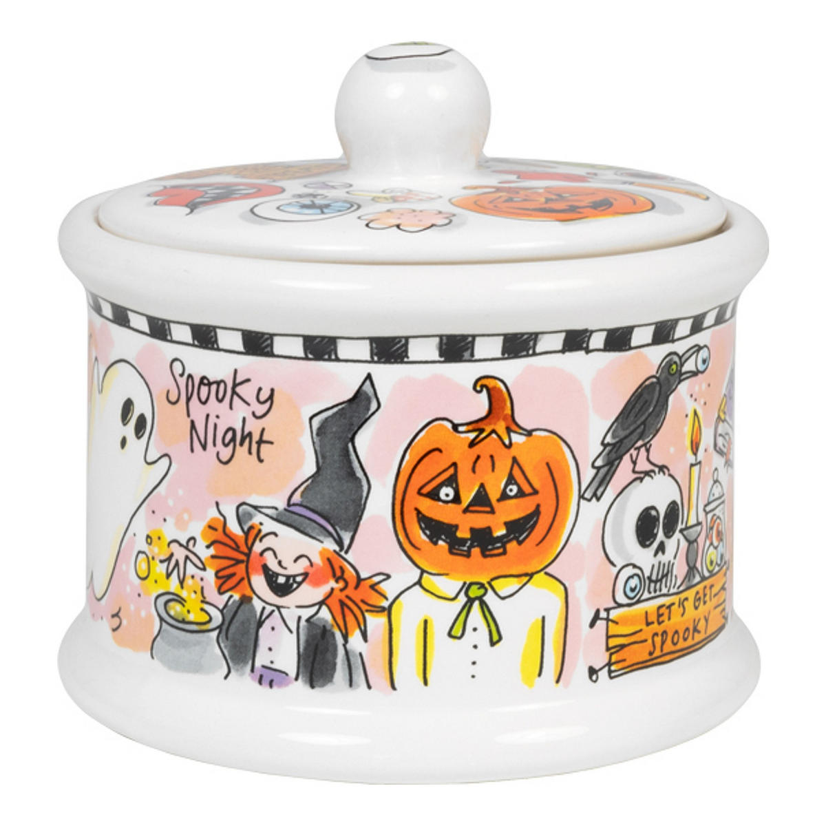 VORRATSDOSE Halloween in Bunt - 13cm - Multicolor, Keramik (14/13/14.3cm) - Blond Amsterdam