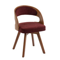 ESSZIMMERSTUHL 2er-Set drehbar ca. 44 x 41 x 75 cm Linen Wine Red - Rot, Holz (44/72/41cm) - Meubliv