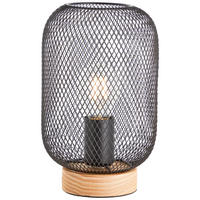 TISCHLEUCHTE Giada 99108/76 - Schwarz, Holz (16/16/26.5cm) - Brilliant
