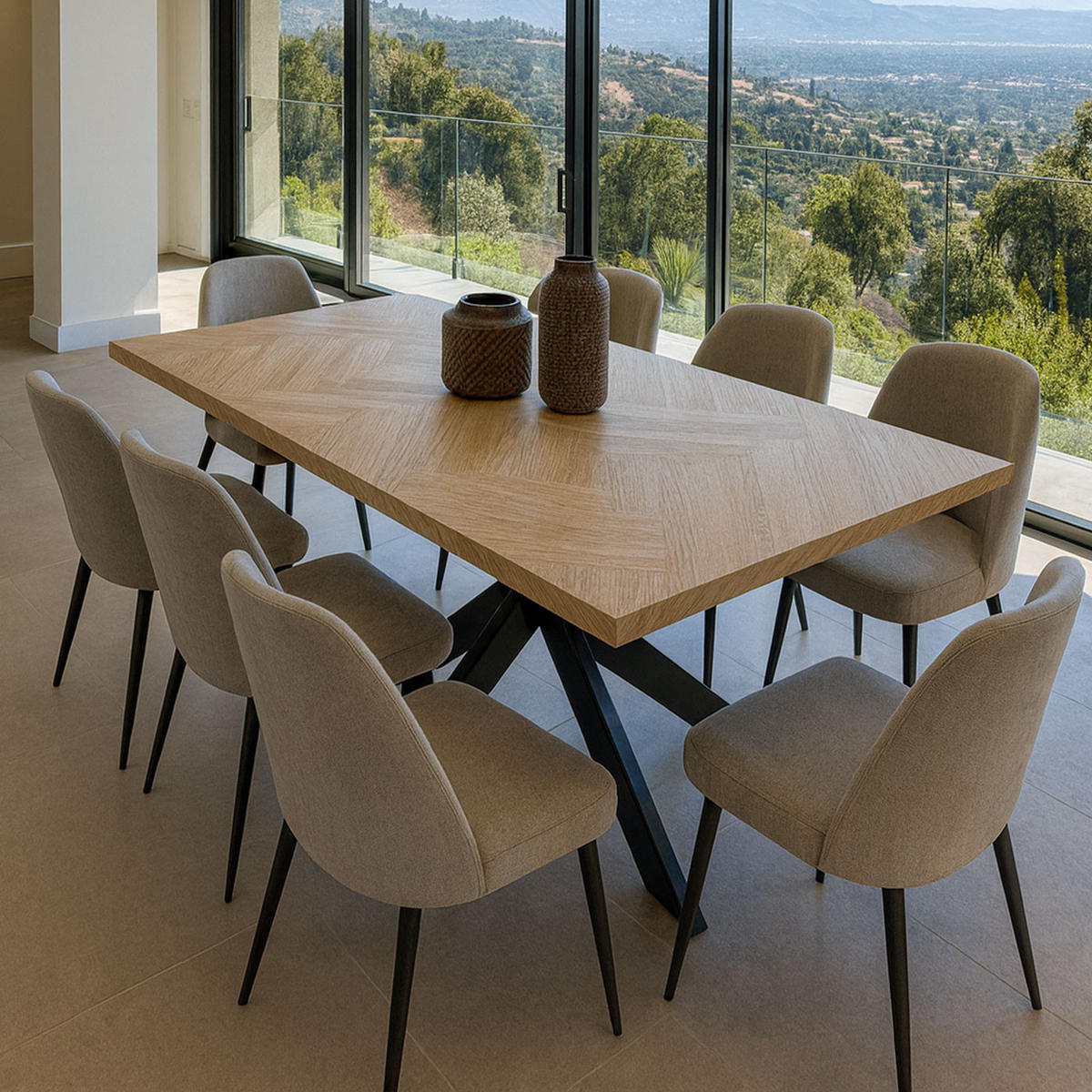 ESSZIMMERTISCH eckig Eiche Dekor - Eichefarben, Holzwerkstoff (90/180/76cm) - MCW