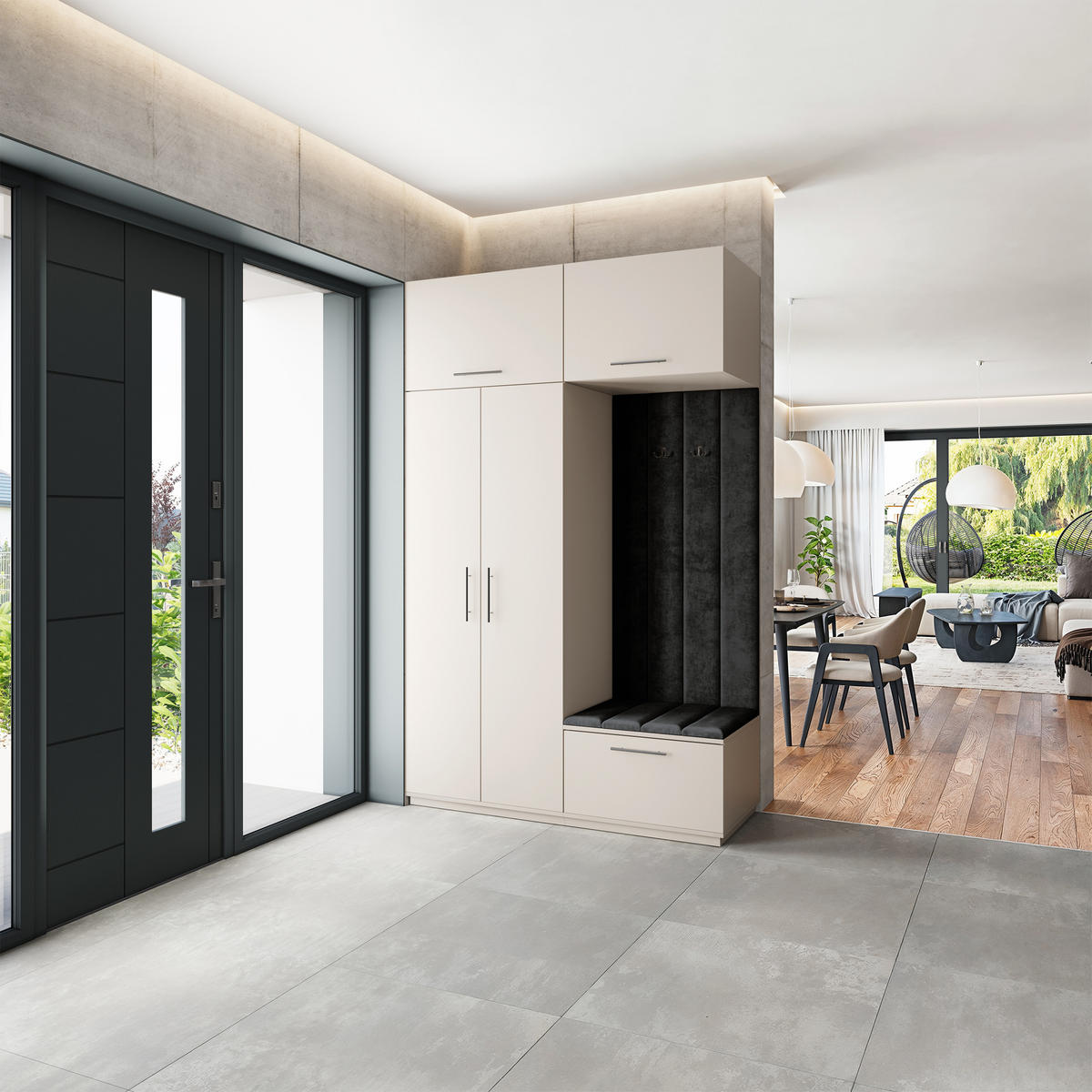 GARDEROBENSCHRANK REMA 150/240/60 cm Modern Kaschmir - Kaschmir, Holzwerkstoff (150/240/60cm) - MASSENO