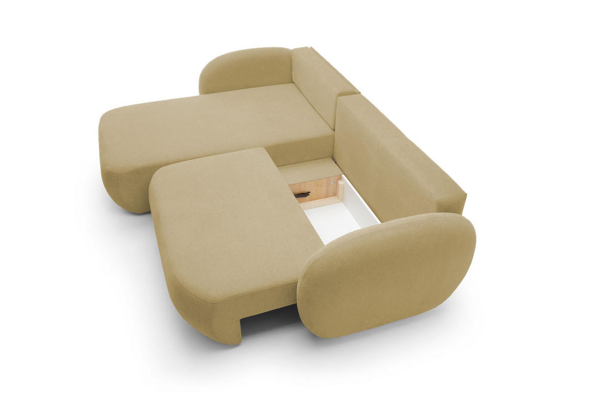 ECKSOFA OLIO L-Form Schlaffunktion mit Bettkasten, lose Rückenkissen, freistehend, LINKS 174x248 cm Olive green - Olivgrün, Holz/Textil (174/248cm) - DomoHome