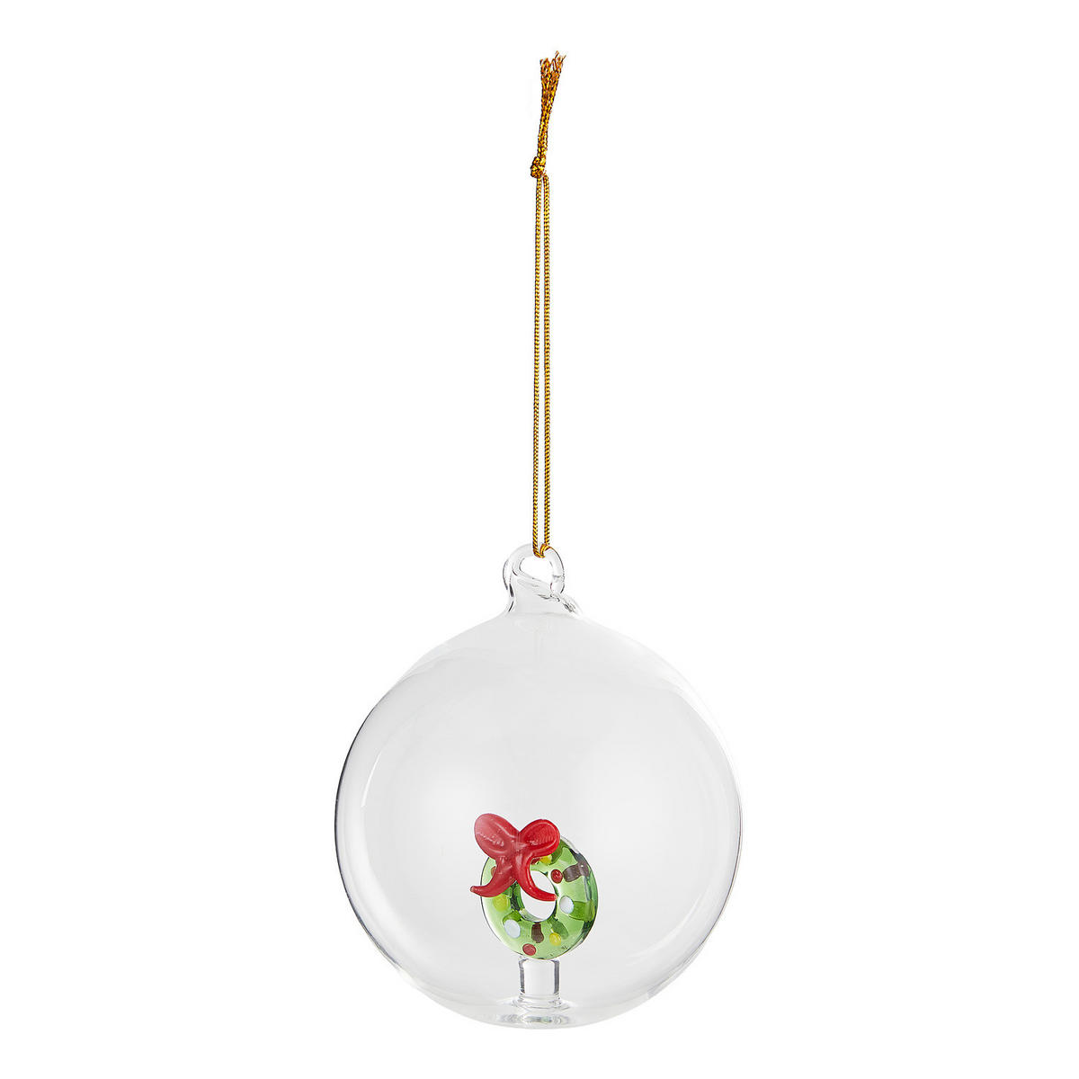 CHRISTBAUMKUGEL Hang On Kranz - Transparent, Glas (8/8/9cm) - Butlers