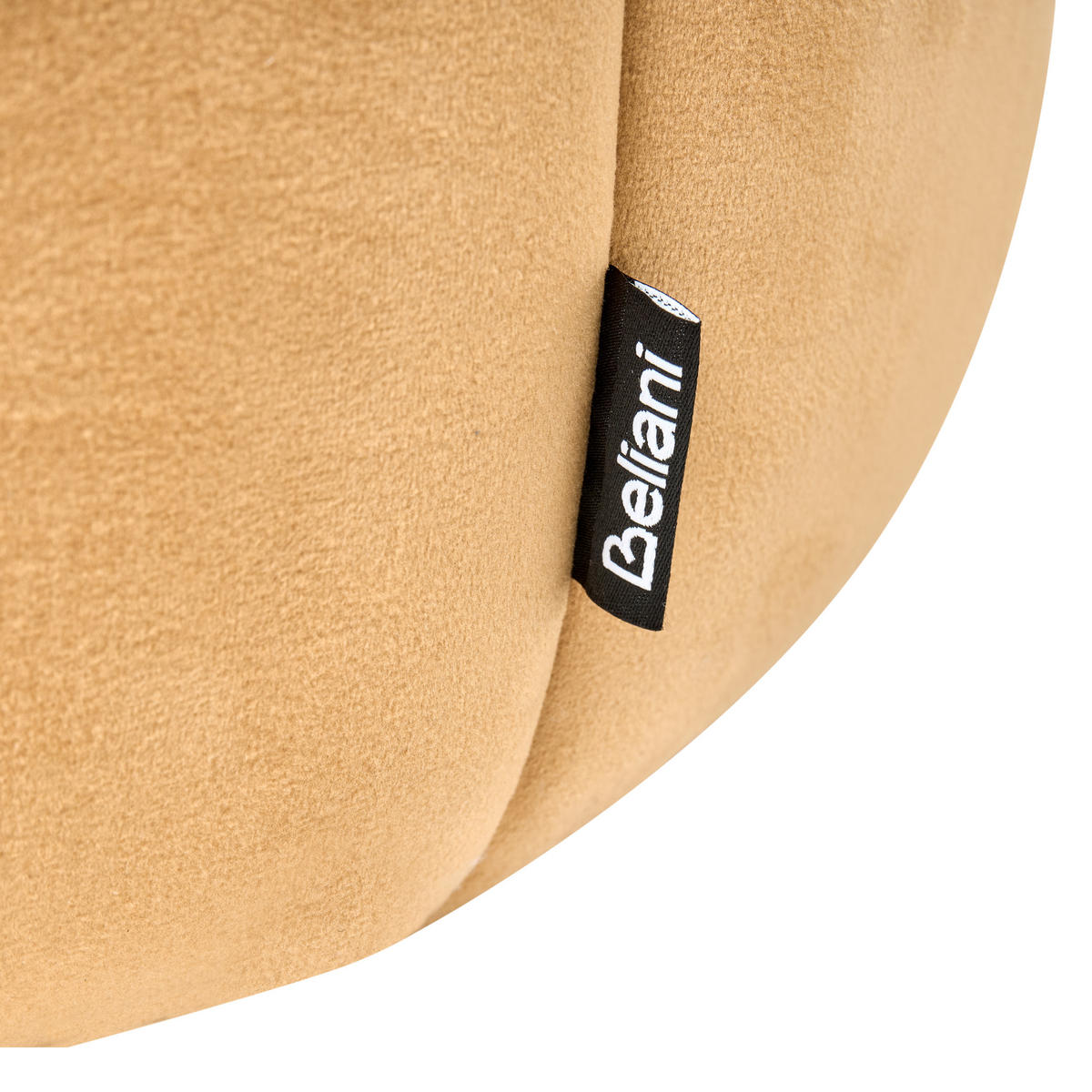 POUF Samtstoff Senfgelb Selby - Gelb, Textil (40/46/40cm) - Beliani