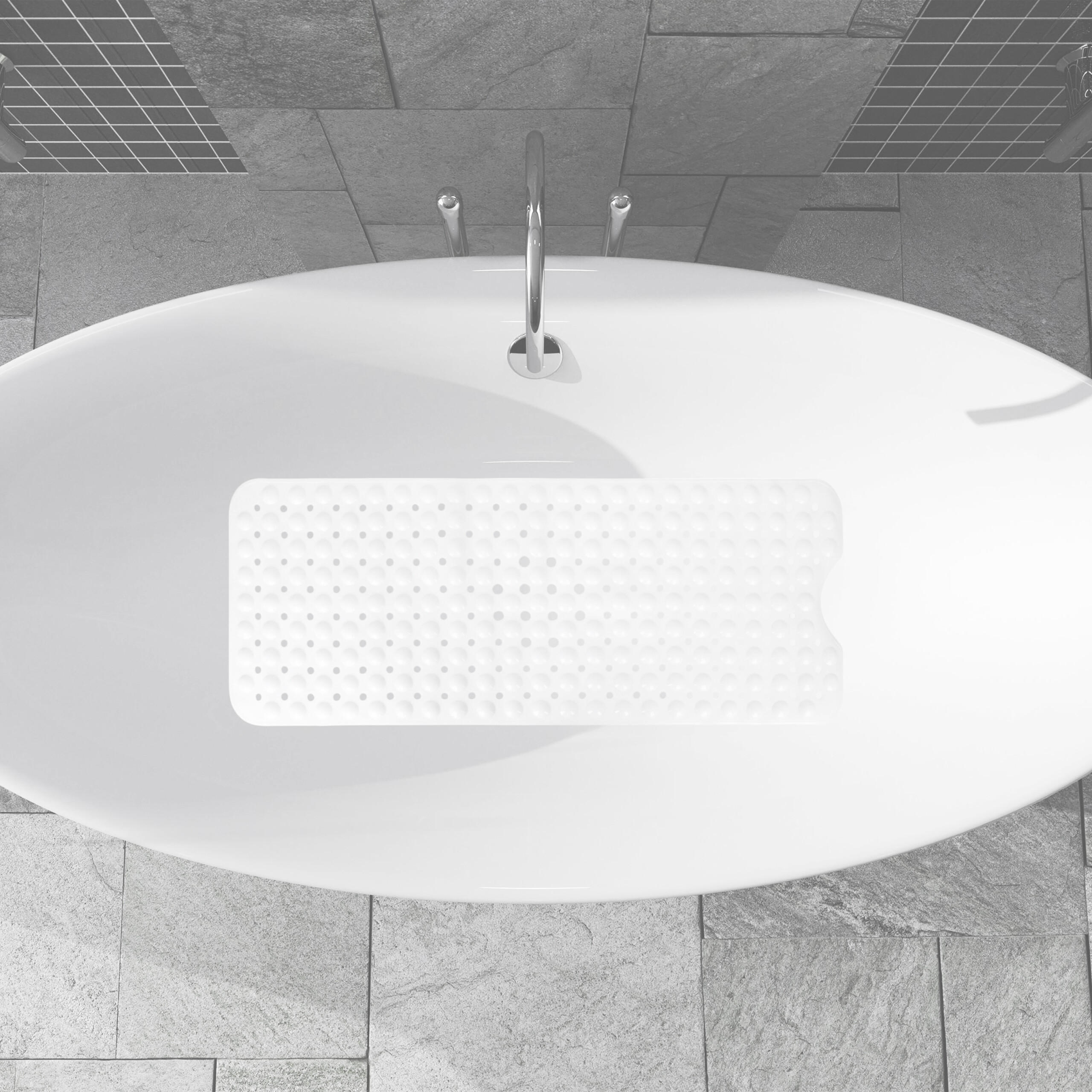BADEWANNENMATTE - Weiß, Kunststoff (97/39cm) - Relaxdays