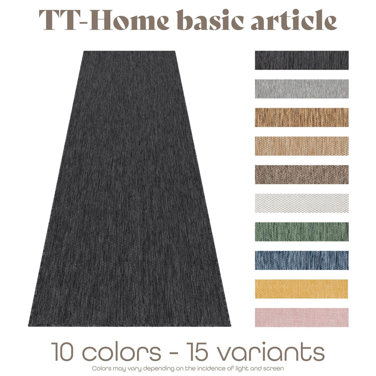 OUTDOORTEPPICH Anthrazit 60 x 100 cm - Anthrazit, Kunststoff (60/100cm) - TT Home