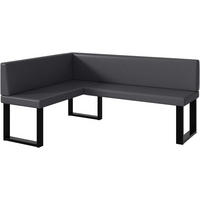 ECKBANK ERIC_U - Grau, Leder (128/168cm) - Meblini