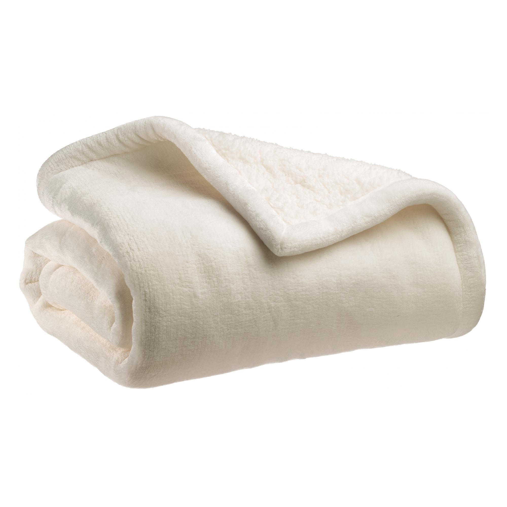 MAXI-DECKE Michka schneeweiß 180 x 220 cm - Weiß, Textil (180/220cm) - Vivaraise