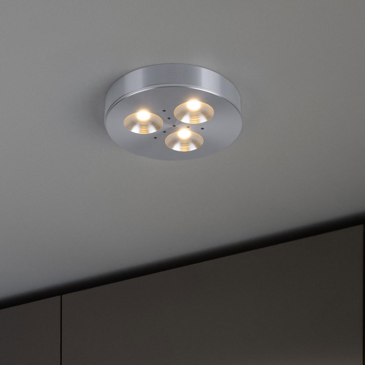 LED WANDLEUCHTE Silber gebürstet 6er Set - Silberfarben, Metall (7/1.4/1.5cm)