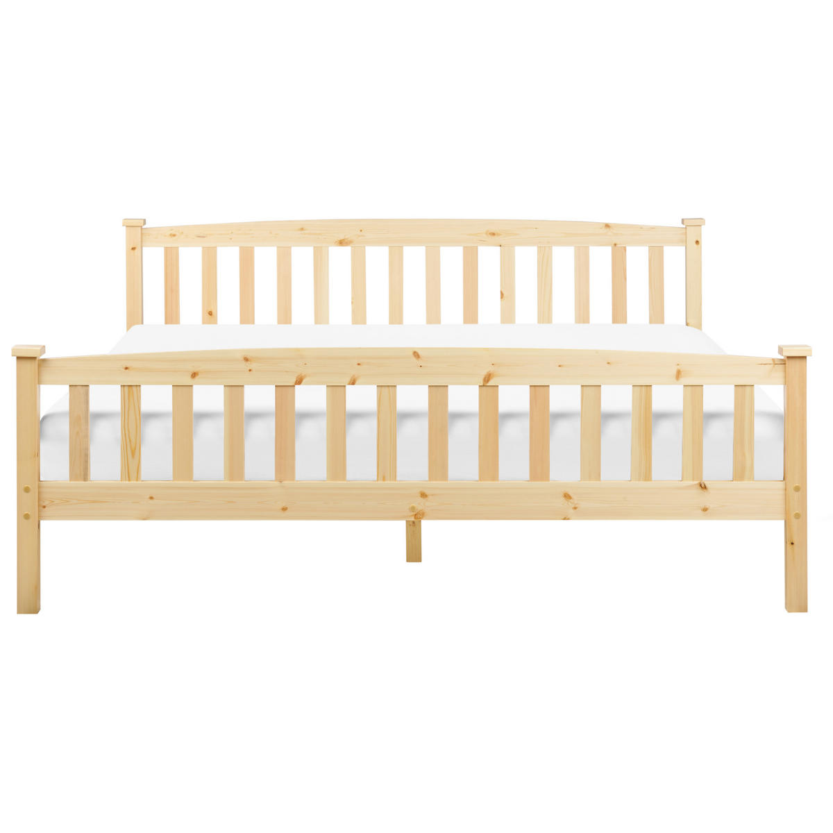BETT mit Lattenrost 180x200 cm Heller Holzfarbton Giverny - Hellbraun, Holz (180/200cm) - Beliani