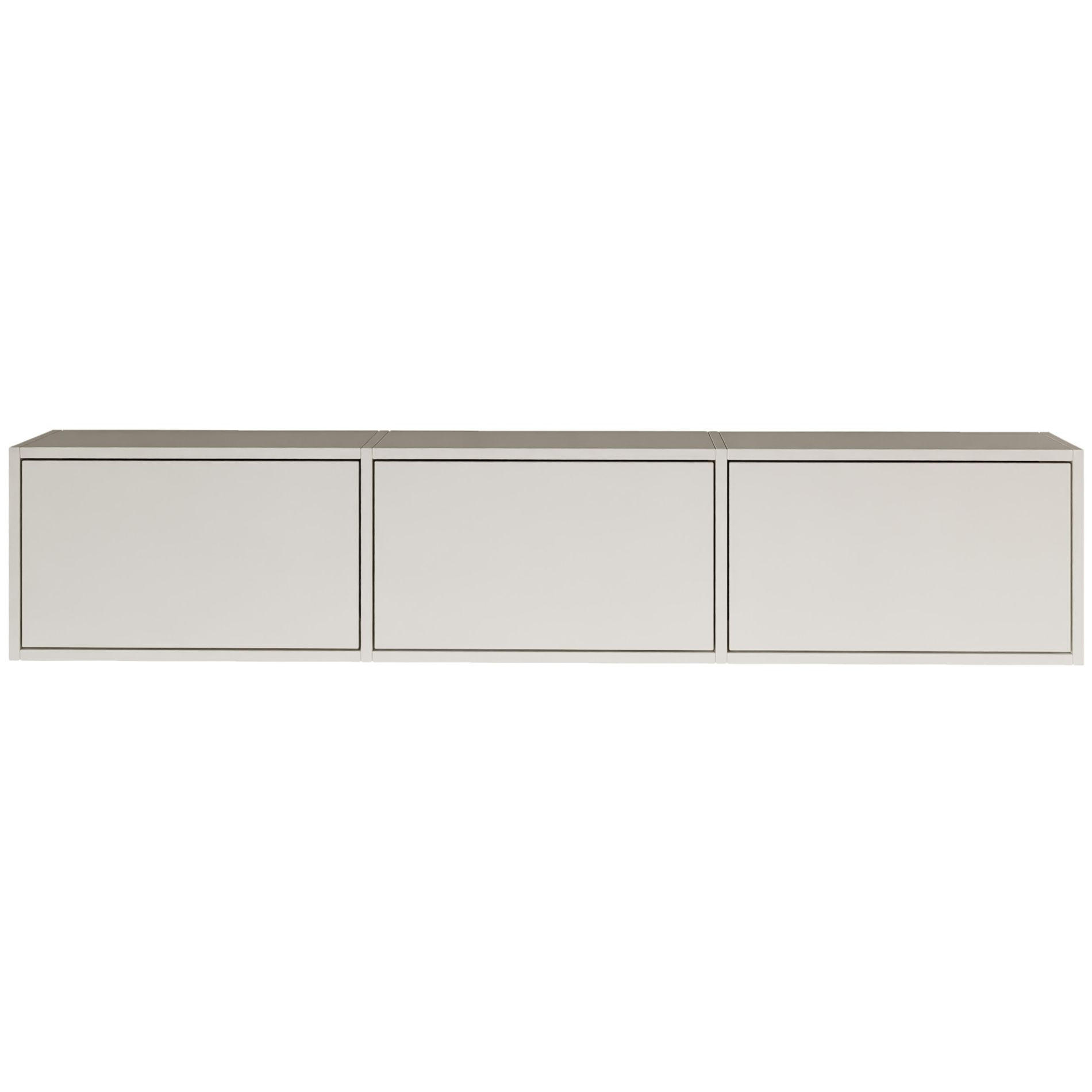 TV-LOWBOARD hängend, 3 Klappen, Weiß, 150 cm - Weiß, Holzwerkstoff (150.1/30/30cm) - Selsey