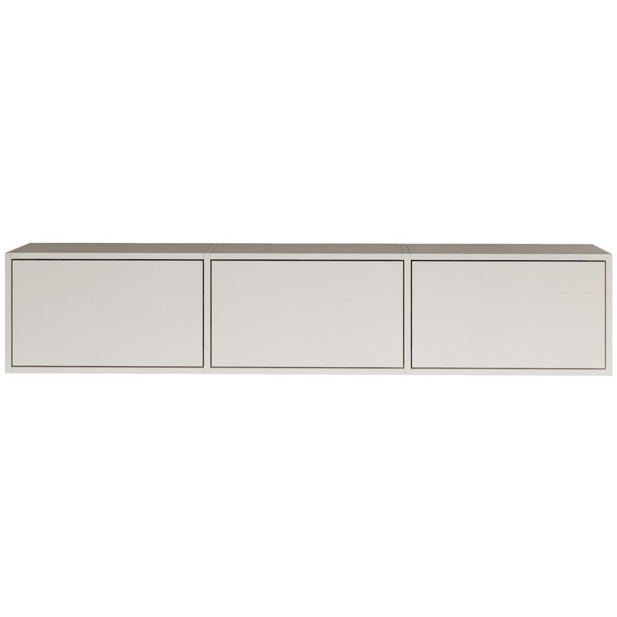 TV-LOWBOARD hängend, 3 Klappen, Weiß, 150 cm - Weiß, Holzwerkstoff (150.1/30/30cm) - Selsey