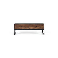 COUCHTISCH aus Palisander mit braunen Metallbeinen - Schwarz, Holz (110/60/40cm) - Giner y Colomer