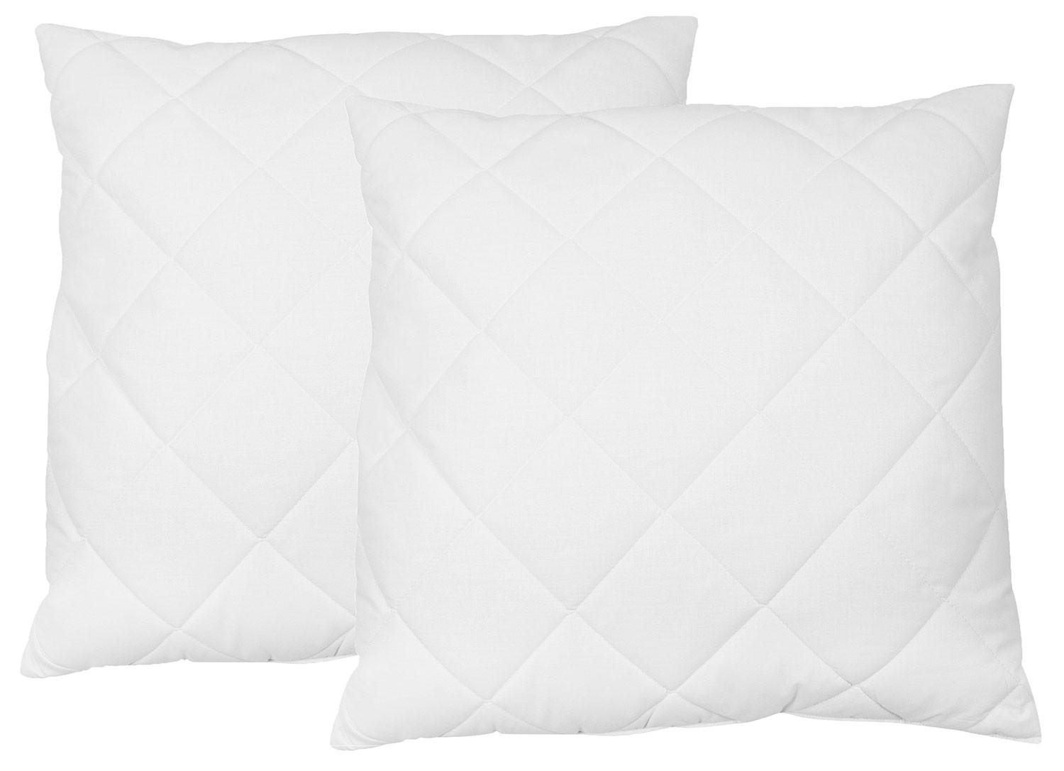 KISSEN, 2er-Set, 60x60 cm, 50% Polyester, 50% Baumwolle, Weiß - Weiß, Textil (60/60cm) - Zollner