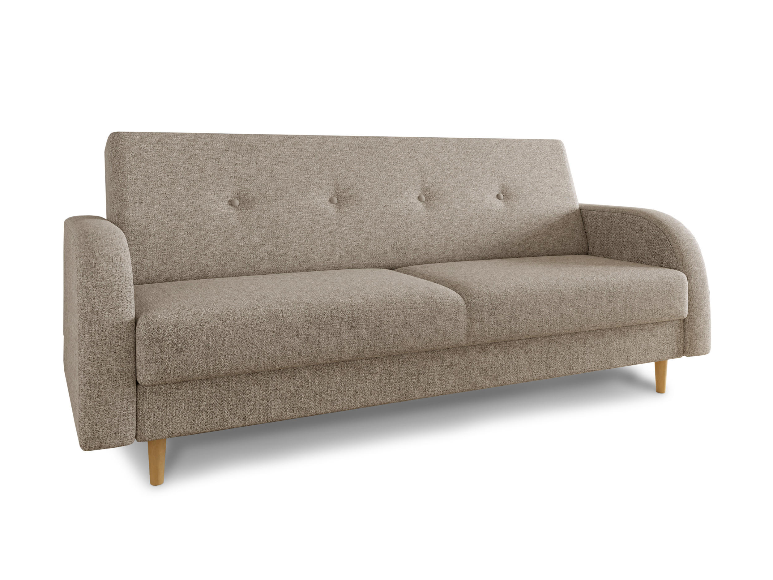 SCHLAFSOFA Kelso - Beige, Holz/Textil (215/89/89cm)