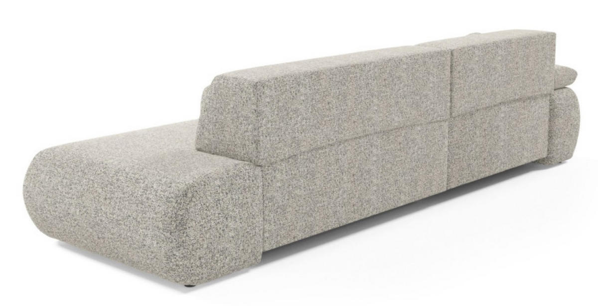 ECKSOFA Grau-Beige PENTI Ausziehbar Mit Bettkasten Links - Beige/Grau, Textil (286/173.5cm) - Sepro Meble