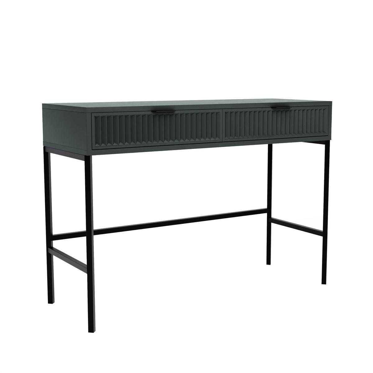 KONSOLENTISCH mit Schubladen, Grün - Grün, Holzwerkstoff (110/41/78cm) - Idohome