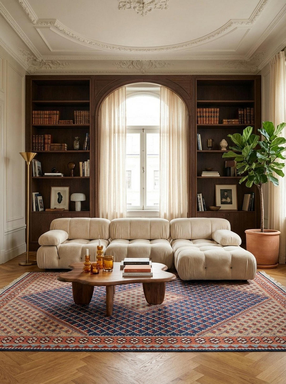 HANDWEBTEPPICH Kelim Senneh Blau 195/152 cm Schurwolle - Blau, Textil (152/195cm) - Looma