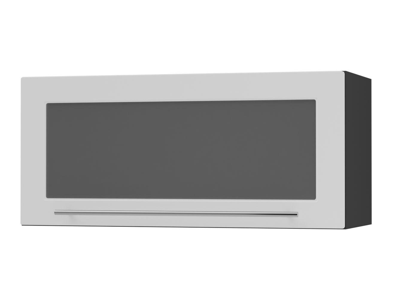 Feldmann-Wohnen Klapphängeschrank Weiß, Schwarz 80x36x32.5 cm