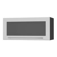 KLAPPHÄNGESCHRANK Kvantum W4BS/80-AV Weiß Matt / Schwarz Matt 80 / 32,5 / 36cm - Schwarz/Weiß, Holz/Holzwerkstoff (80/36/32.5cm) - Feldmann-Wohnen