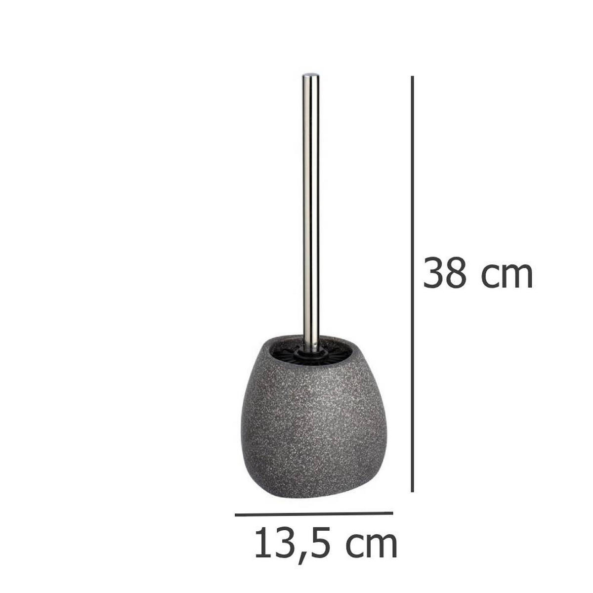 WC-BÜRSTE Pion 13,5/13,5/38 cm - Grau, Keramik (13.5/38/13.5cm) - Wenko
