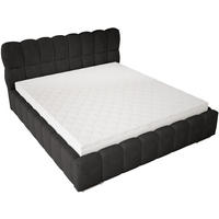 DOPPELBETT 160x200 cm Avilla mit Bettkasten, Lattenrost, Samt, Schwarz - Schwarz, Holz/Textil (160/200cm) - Emporius