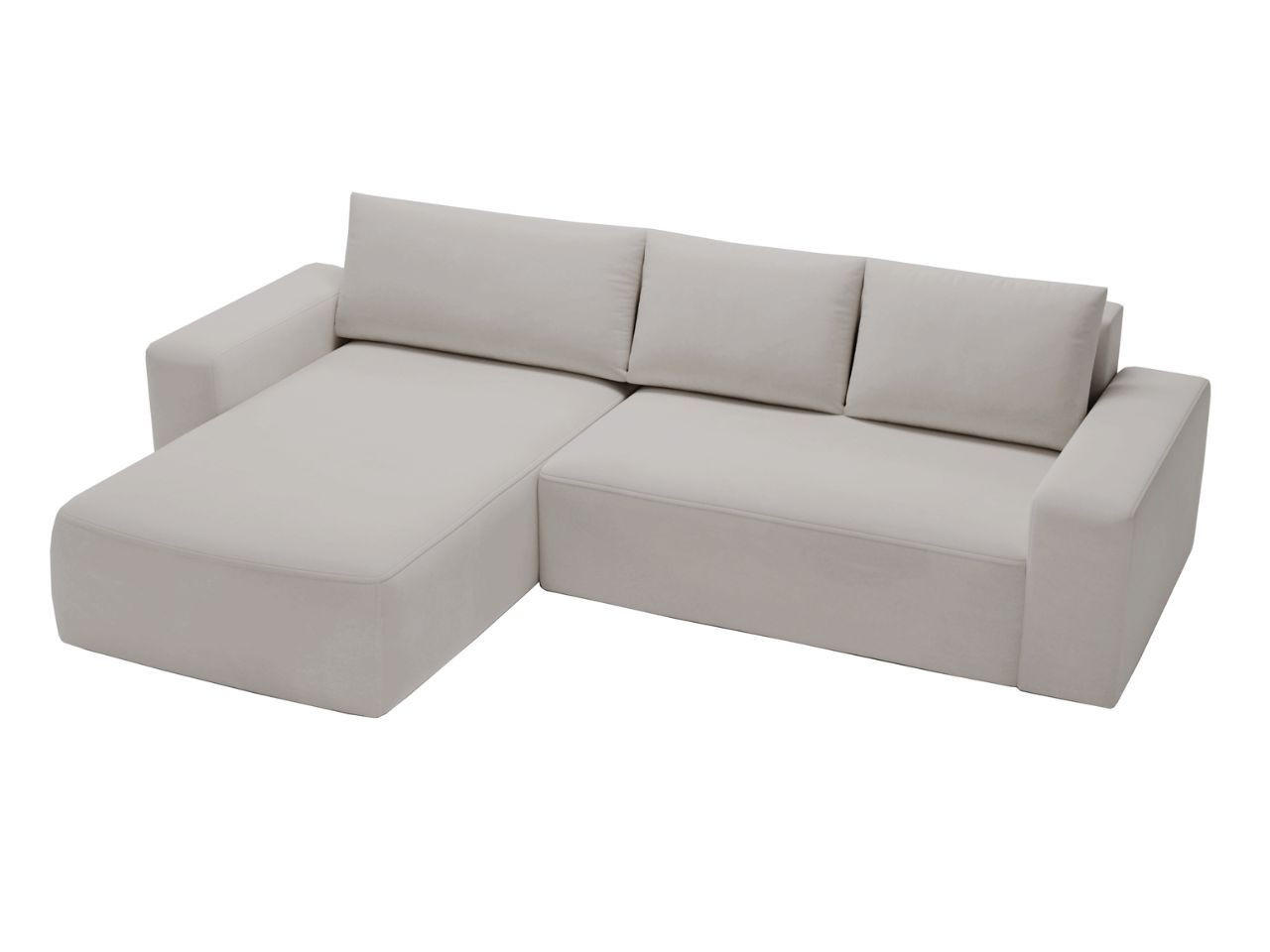 ECKSOFA Tazones Hellgrau Links - Hellgrau, Holz/Kunststoff (250/165cm) - Graingold