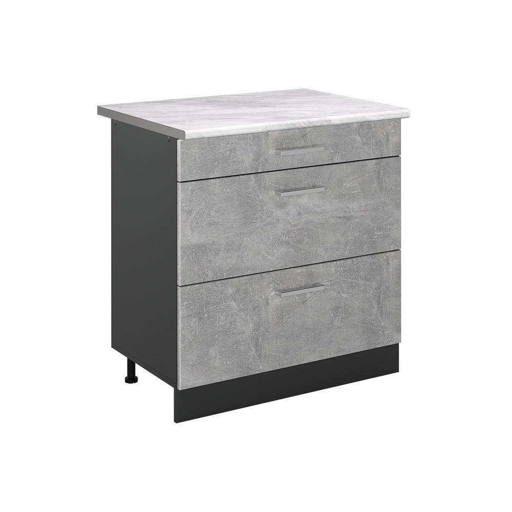 Vicco Küchenunterschrank Grau, Anthrazit 80x81.6x60 cm