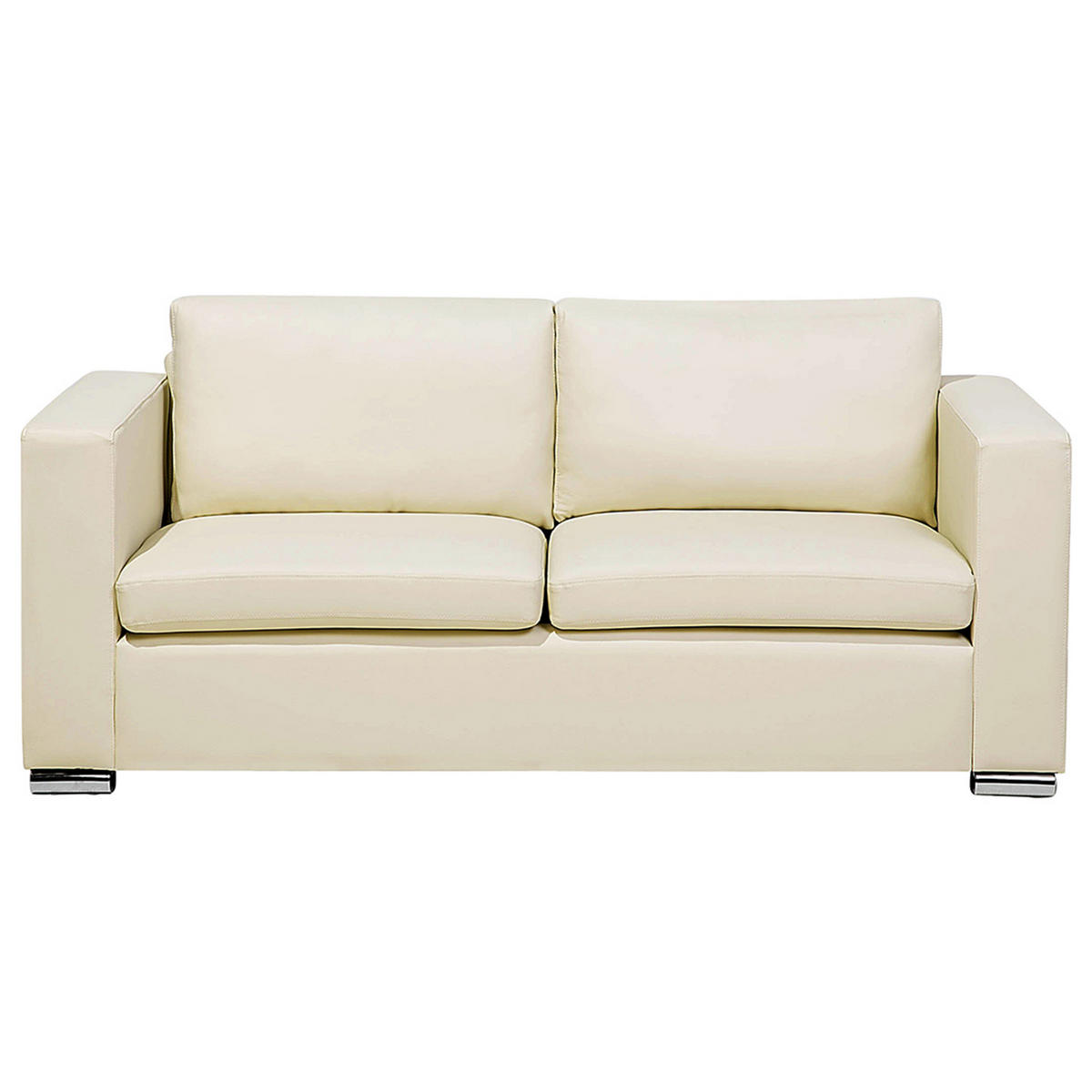 3-SITZER-SOFA Echtleder Beige Helsinki - Beige, Leder/Fell (186/72/76cm) - Beliani
