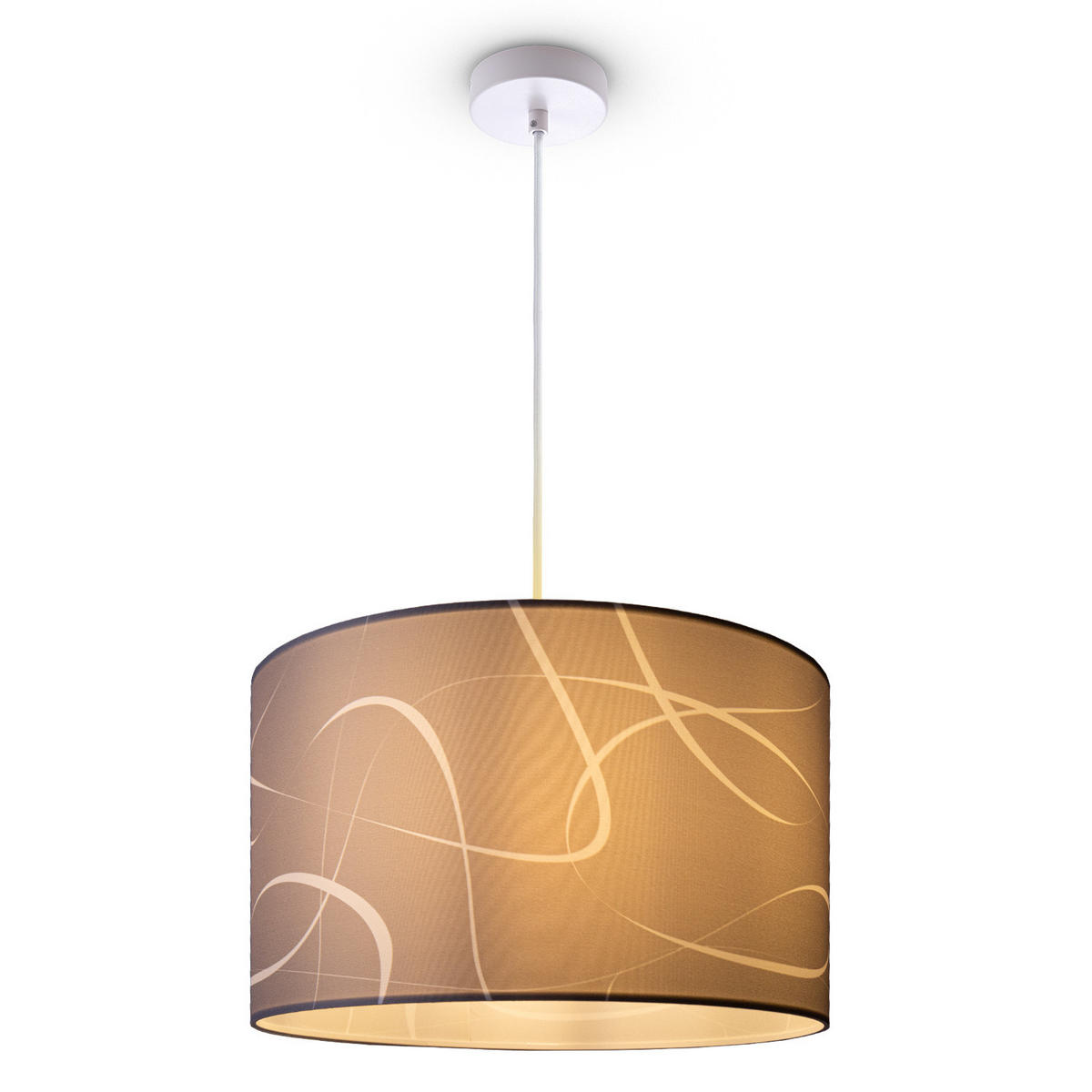 PENDELLEUCHTE Hugo Pd1 Tri 003 - Weiß, Metall (45.5/45.5/27cm) - Paco Home