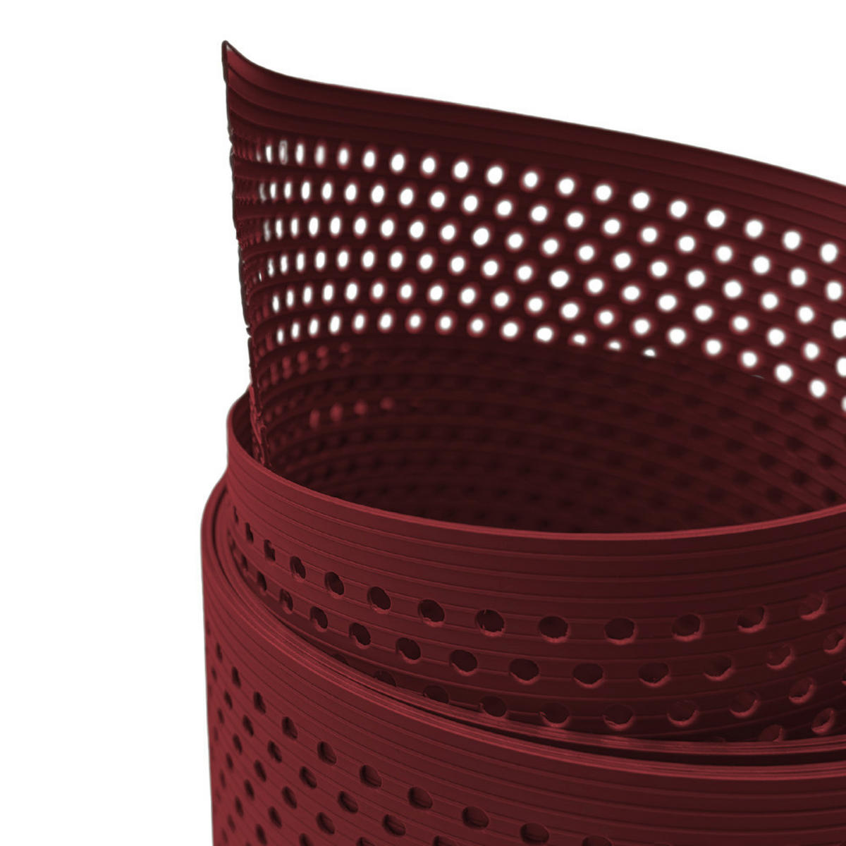 SICHTSCHUTZSTREIFEN Rille Gelocht 20 Prozent PP Streifen Bordeauxrot 2,55m - Bordeaux, Kunststoff (255/19cm) - ZAUN|ZU