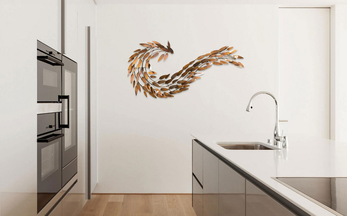 WANDDEKO Kupfer 130/63 cm - Kupferfarben, Metall (5.05/63/8cm) - KUNSTLOFT