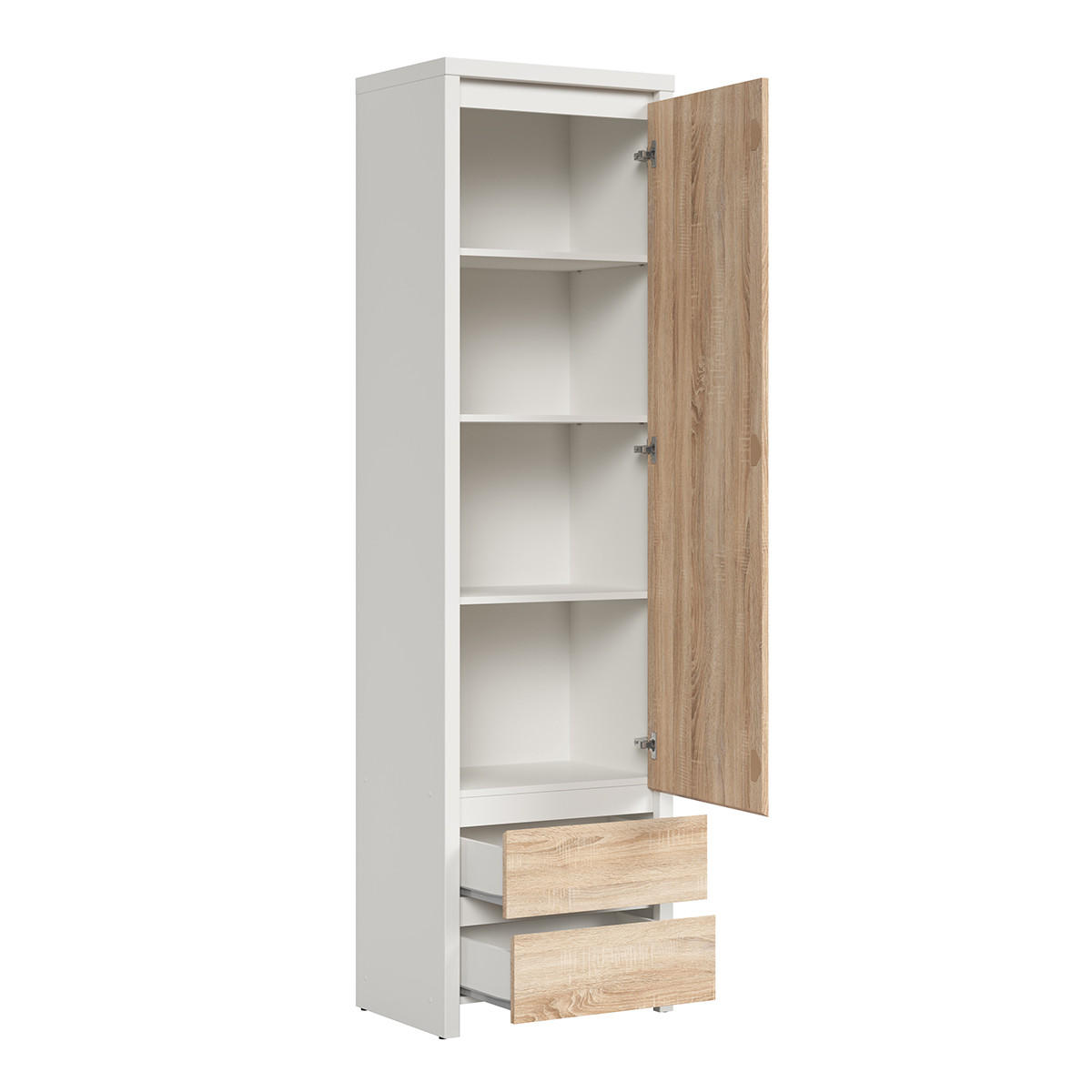 SKŘÍŇ 1DVEŘOVÁ Soren Dřevo a bílá - bílá, kompozitní dřevo (56/200.5/40.5cm) - Petits-meubles