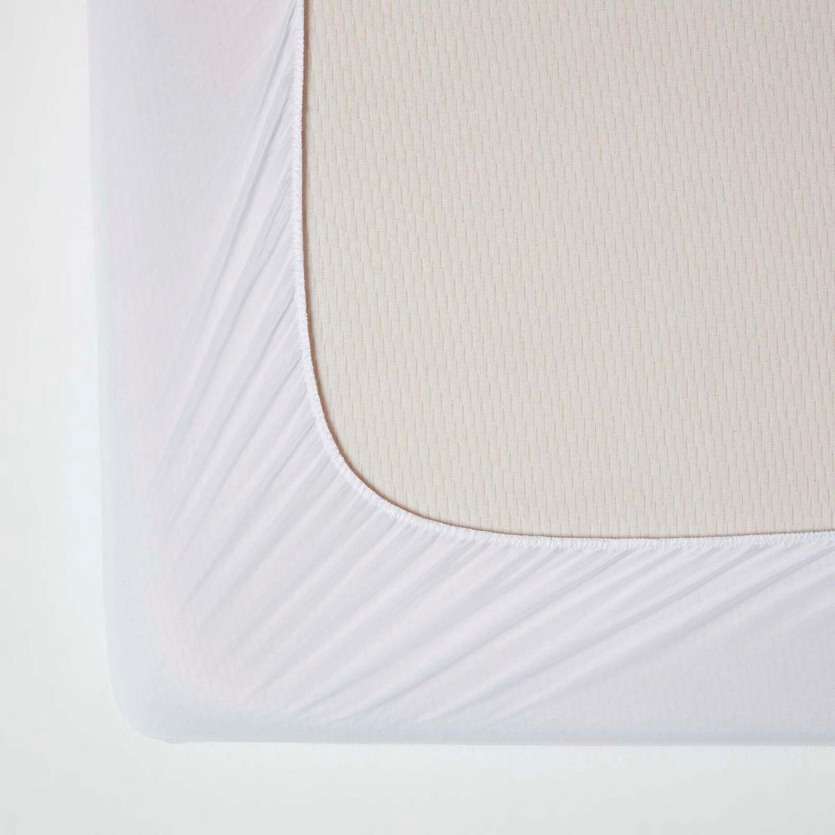 MATRATZENSCHONER wasserdicht 180/200 cm, Frottee-Oberfläche - Weiß, Textil (180/200cm) - Homescapes