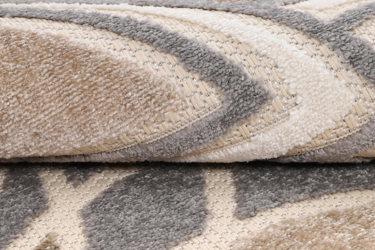 TEPPICH PATIO rund Creme 100/100 cm - Creme, Textil (100/100cm) - Tapiso