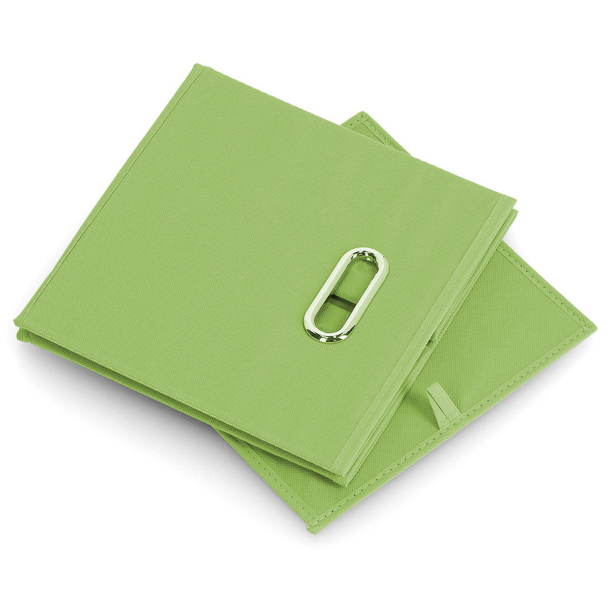 AUFBEWAHRUNGSBOX mit Griff, Vlies - Grün - Grün, Textil (28/28/28cm) - Zeller Present