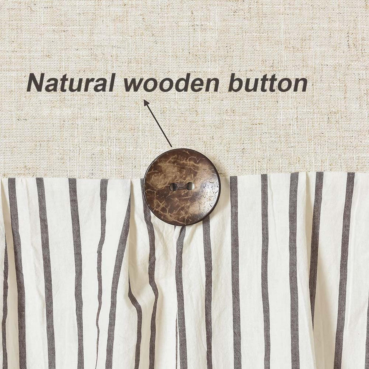 DUSCHVORHANG Braun Leinen maschinenwaschbar wasserdicht ideal fürs Badezimmer und Badewanne - Braun, Textil (183/183cm) - MCBOSON