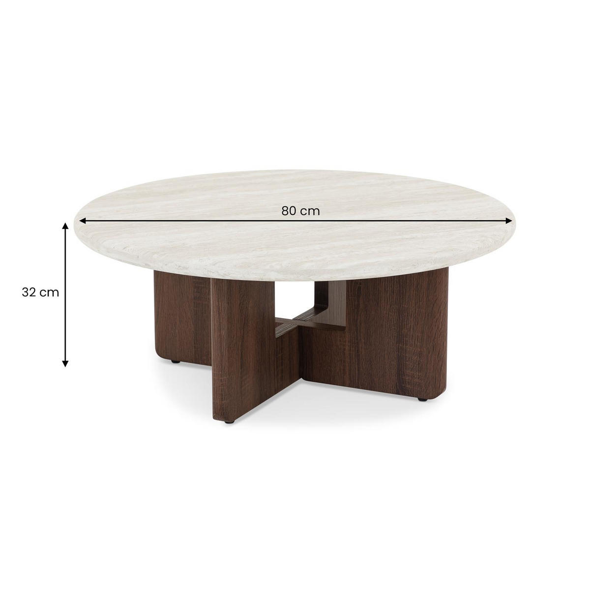 COUCHTISCH STOL beige - Beige, Holzwerkstoff/Metall (80/80/32cm) - IDIMEX