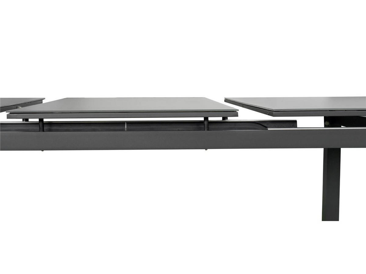 GARTENTISCH Boston Aluminium ausziehbar 180-240/100/75 cm - Grau, Glas (180/100/75cm) - bellavista - Home & Garden